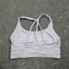 Lululemon Sports Bra Womens 10 Purple Longline Strappy Crossback Yoga Gym Top