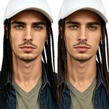 Breathable Dreadlock Snapbacks Cap with Wigs Quick Cosplay Hairstyle Accessory