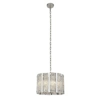 HäNgelampe Esszimmer Metall Glas B:39 Cm Silber E14 Modern Pendelleuchte KüChe