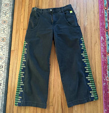 JNCO EQUALIZERS tiger rep rare Black Y2K Denim Jeans 34x32