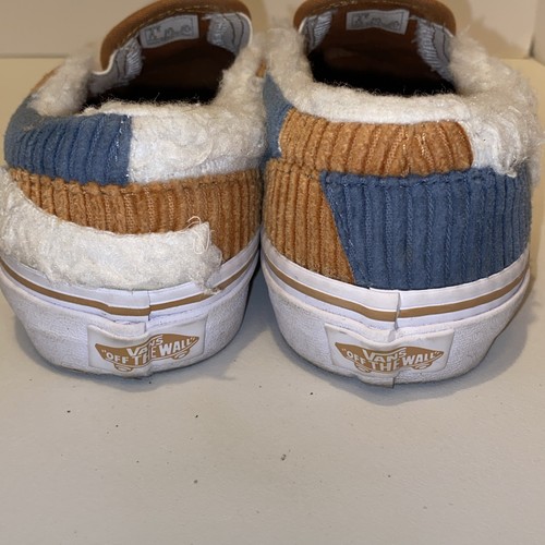 Vans Unisex Youth Classic Slip On Shoe Patchwork Cozy Cord Size US 2.5 Kids - Picture 8 of 10