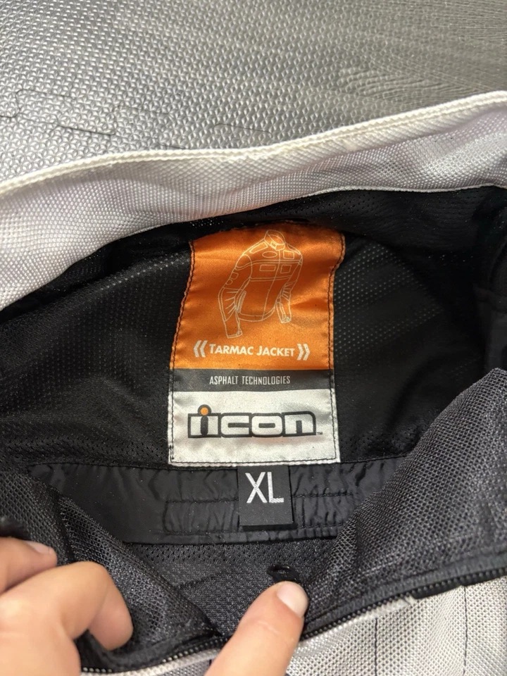 Icon Tarmac Mesh & Leather Motorcycle Jacket Men’s Size XL Asphalt Technologies - Image 3 of 4