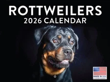 Rottweiler Calendar 2026 Monthly Wall Calender 12 Month 12x18
