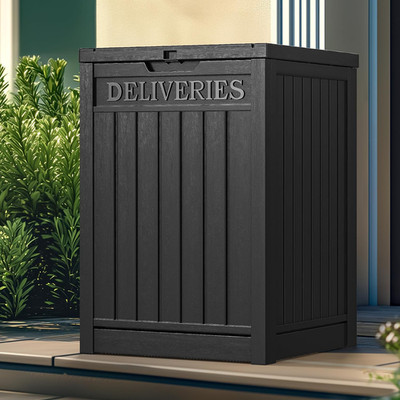 Resin Package Delivery Box 51 Gallon, Secure Lockable Resin Package Delivery Con