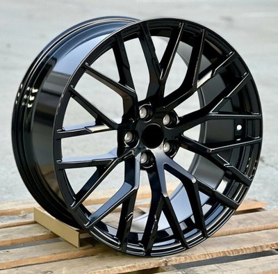 22'' R8 STYLE WHEELS Fit AUDI A6 A7 SQ5 Q5 Q7 Q8 SQ8 22x9.5 5x112 Gloss Black Set