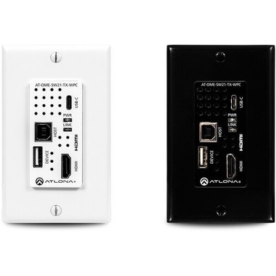 Atlona (AT-OME-SW21-TX-WPC) Wall Plate HDBaseT Transmitter HDMI & USB-C Hub