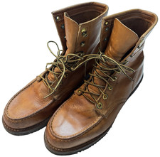 Rare-Herman Shoes Boots, J M Herman' vintage brown leather boots US 11