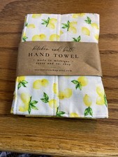 LEMON - Handmade Hanging Kitchen hand towel - 100 Cotton