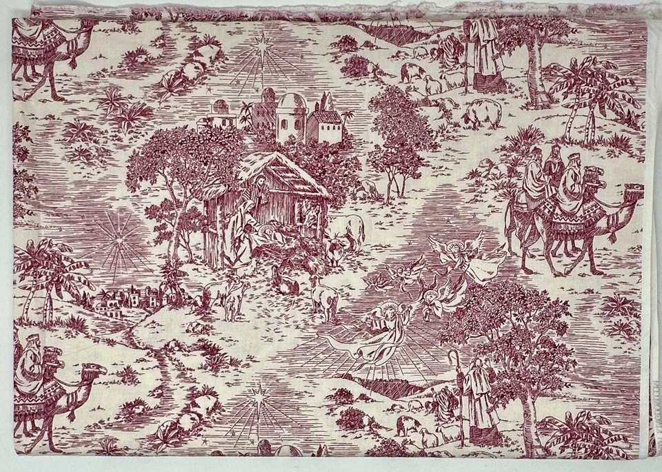 Belén de Navidad Daisy Kingdom de colección #1661 1,625 yardas x 45" Foto 3 de 4