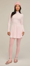 Women's Forever 21 Light Pink Velour Skater Mini Dress Size Small