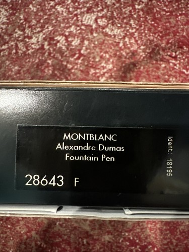 Mont Blanc Writers Edition Alexander Dumas Fountain Pen