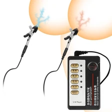 E-stim Nipple clamps Sex Toys Men Women Breast Clip Enlargement Device SDSM