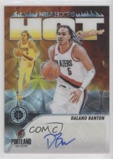 2023 NBA Hoops Premium Stock Hot Signatures Prizm 28/75 Dalano Banton Auto 1e57