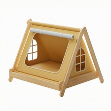 Dog Bed Tent Triangular Dog Teepee Tent Raised for Bedroom, Young Dogs