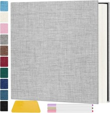 Photo Album Self Adhesive Pages, 60 Pages Magnetic Scrapbook Albums with Sticky