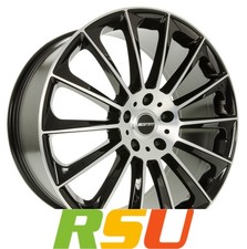 4x GMP Stellar black polished 9x22" ET45 LK5 108 ML 63.4 Alufelgen 22 Zoll