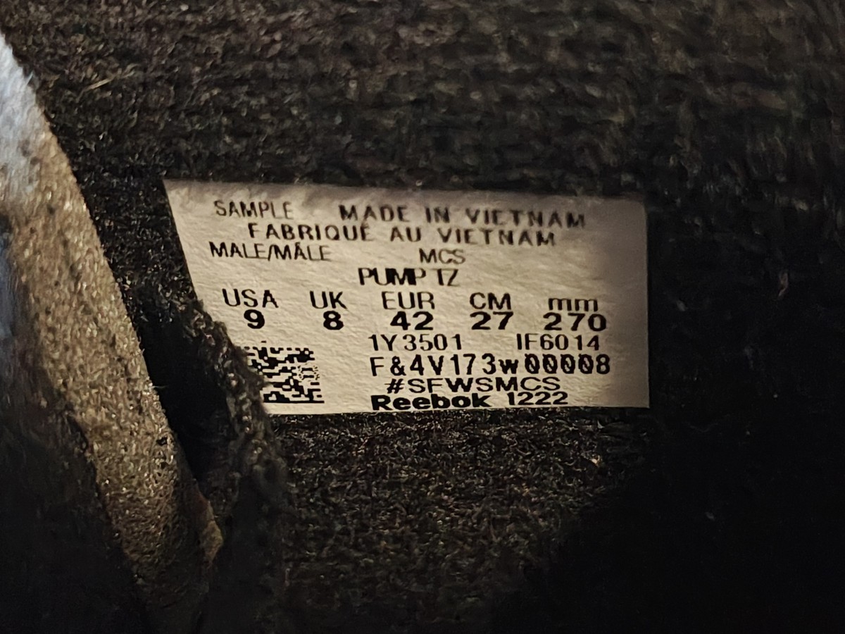 REEBOK X ( RARE SAMPLE ) TZ UNIVERSAL MONSTER PUMP FRANKENSTEIN