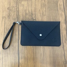 Used Slim Black Leather Envelope Wallet Wrislet 