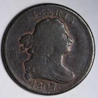 Photo of a 1807-P Half Cent from an eBay listing that sold on Jul 18, 2026