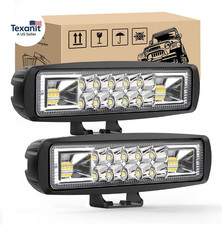 LED Pods 2PCS 6 Inch 60W Flood Spot Beam Combo Light Bar Driving Fog off Road Li