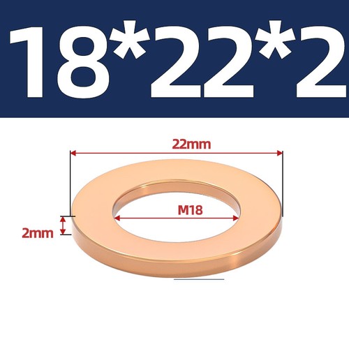 M3 - M60 Metric Copper Sealing Washers Flat Gasket Rings Form A DIN 7603 A - - Picture 102 of 135