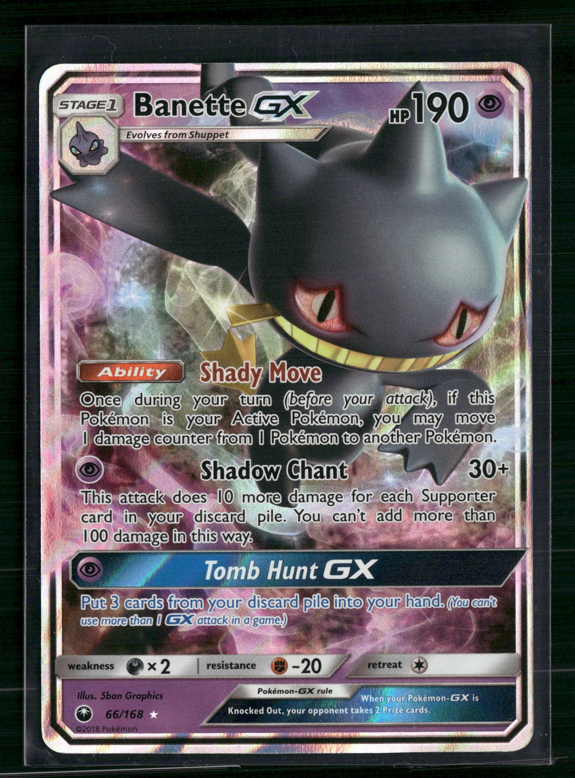 Banette GX [CES - 66/168 Holofoil Pokemon]