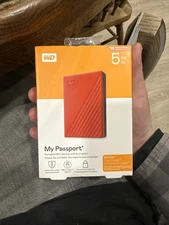 WD My Passport 5TB 2.5” Portable External HDD Red New Ships Immediately!!