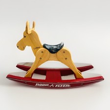 Vintage L.L. Bean  Radio Flyer Rocking Moose Wooden Ride-On Toy Christmas decor