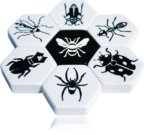 Hive Carbon Tile Board Game Black and White Version TCI 008 2 Player - Picture 2 of 2
