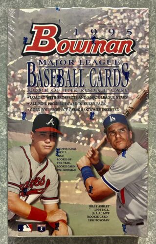 1995 BOWMAN Cherry Factory Sealed Baseball Hobby Box MINT! Chipper Jones Box Top