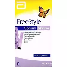 Abbott Optium Blood Ketone Test Strips- 40 pks original box(400 strips) 