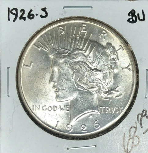 1926-S PEACE SILVER DOLLAR ~ BU ~NICE COIN~