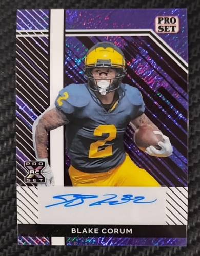 2024 Leaf Pro Set Blake Corum Purple 8/8 Refractor Auto Rookie RAMS #PSABC4