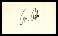 ARTHUR ASHE SIGNED INDEX CARD - PROFESSIONAL HOF TENNIS PLAYER - JSA COA