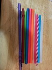 Lot Of Water Bottle Straws Tervis, Starbucks Assorted Color Plastic Rubber Metal