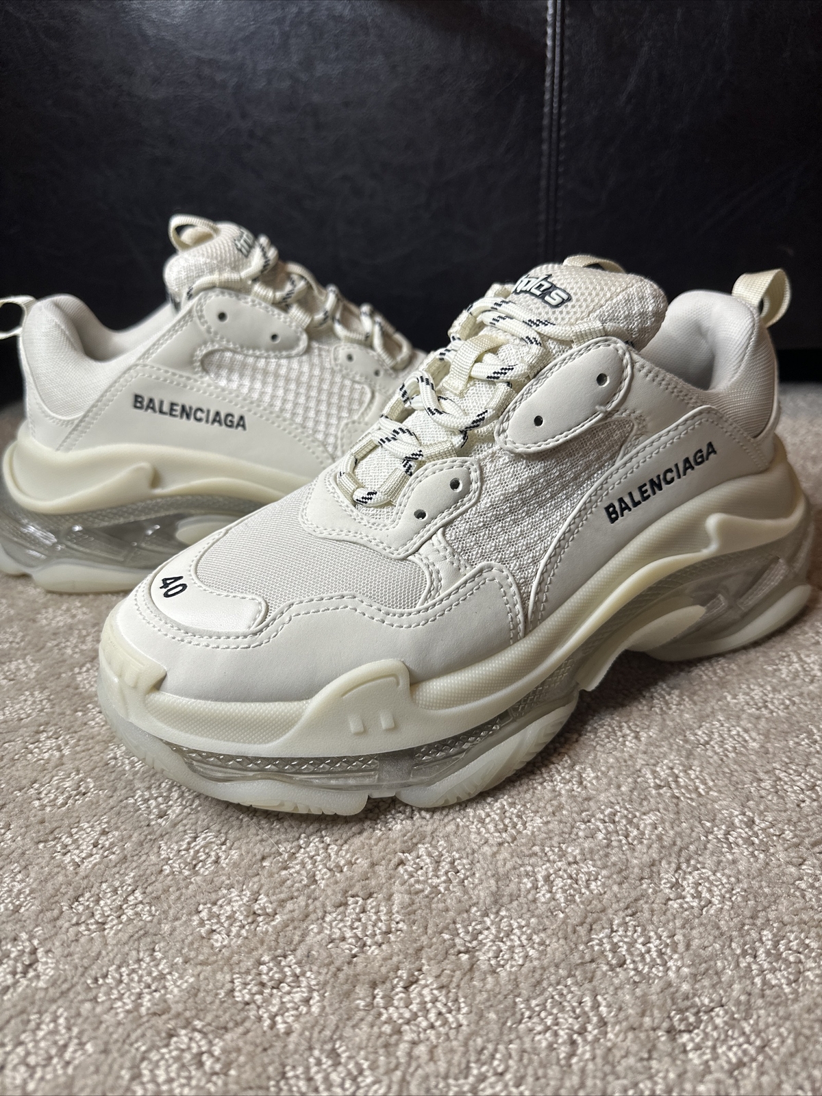 Size 10 - Balenciaga S White Clear | eBay