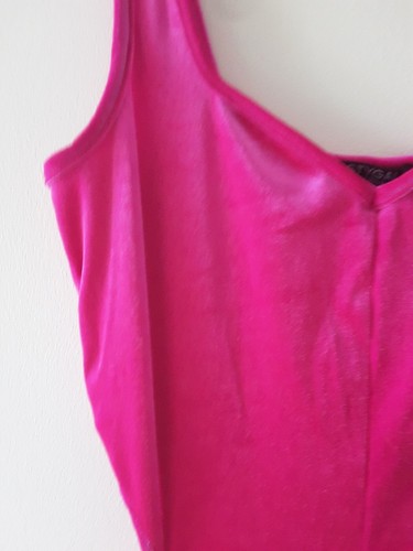 Nasty Gal Jumpsuit Hot Pink Velour Womens Size UK 10 Stretch New Tag - Picture 10 of 18