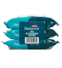 HEB H-E-B Reliance Flushable Wipes 50 count 3 Pack Total Of 150 Wipes