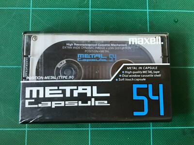 Maxell METALLKAPSEL 54 Typ IV Leerkassette Band werkseitig versiegelt
