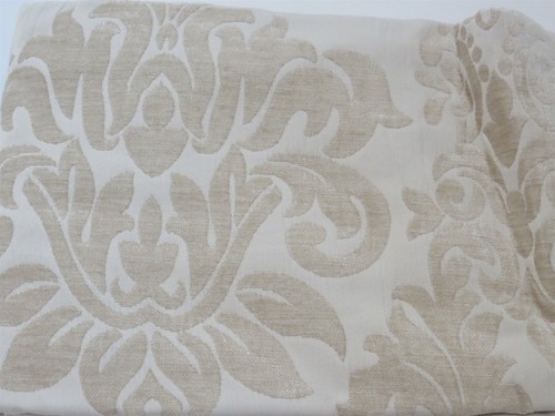 Rose Tree CRYSTAL Velvet Damask Tailored Valance cream 2avail - Picture 6 of 8