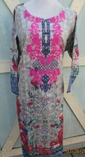 new design embroidery lawn cotton long kurta/top size S 38