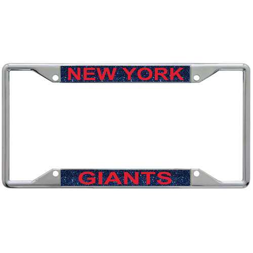 New York Giants Metal Inlaid Acrylic License Plate Frame - Foto 1 di 1