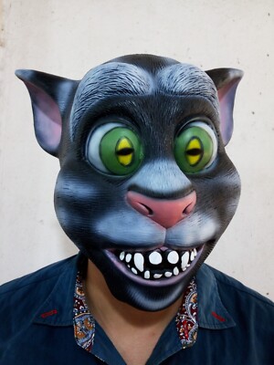 Tom Cat Latex Full Head Mask Cosplay Costumes