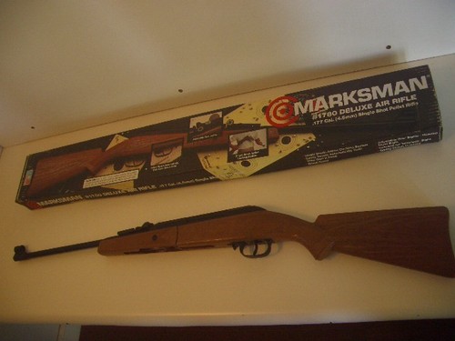 Marksman 1780 Deluxe Air Rifle Airgun .177 Vintage Break Barrel Pellet ...