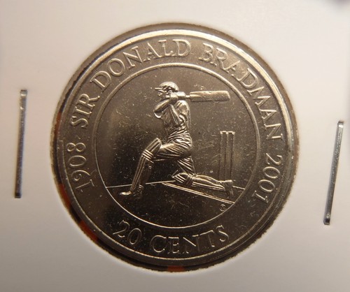 2001 Don Bradman commemorative 20 cent Unc coin Ex-Mint Bag Unc - Picture 3 of 4