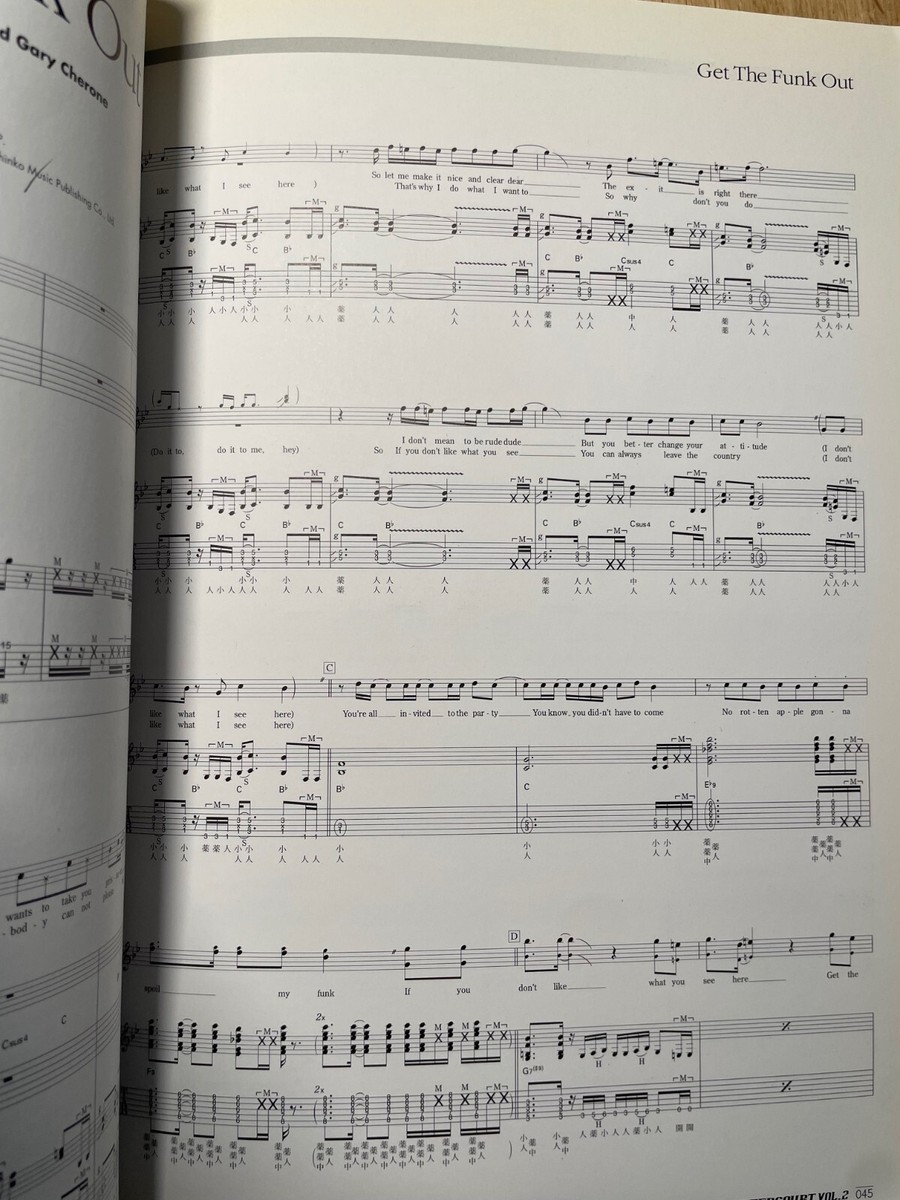 NUNO BETTENCOURT EXTREME BAND SCORE JAPAN GUITAR TAB CD