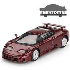 MINI GT BUGATTI EB110 GT 1/64 DIECAST MODEL CAR DARK RED METALLIC MGT00806