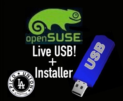 Open SUSE Bootable USB Installer Top Shelf System Tumbleweed x64 Rolling Release