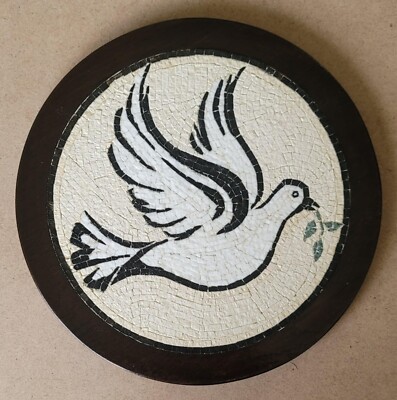handmade mosaic tile peace dove