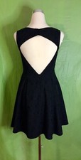Aidan Mattox Size 4 Black Open Back Sleeveless Embellished Graduation Dress